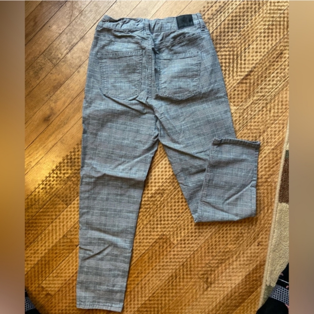 American Eagle Plaid Mom Straight Leg Pants
